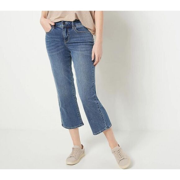 X-174 NYDJ Marilyn Straight Crop Jeans in Cool Embrace Elodie sz  petite - Picture 1 of 1